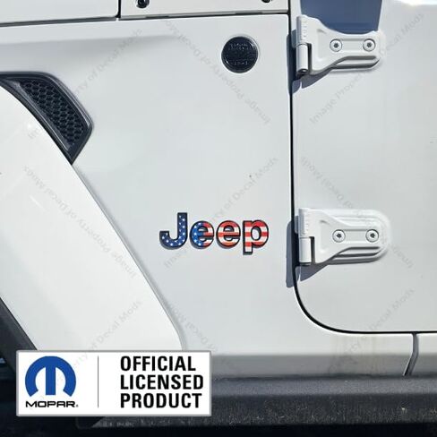 Fender Jeep Fender Flat Overlay Decal Graphic fits Jeep Wrangler JL/JT (2018-2026) (Set of 2) USA Flag - FFLAG | FK1P4 in Saudi Arabia