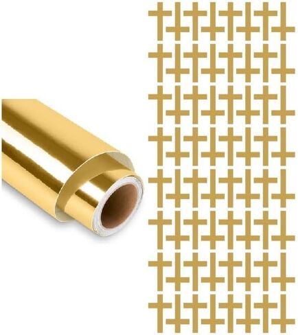 Cross Stickers Chrome Gold 1" Religious Envelope Seals Church DC31 256 Pieces in Kuwait