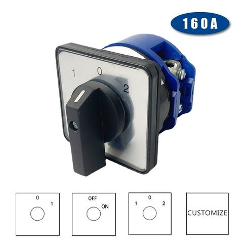 LW26-160/1 Rotary Cam Switch 1 Pole 4 Terminals Dual Power Control Multi Position 160A 690V(1-0-2) in Saudi Arabia