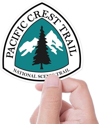 Pacific Crest Trail Sign Sticker, Sierra Nevada and Cascade Mountains Classic Vintage Trail Marker, PCT Hiking Decal in Kuwait