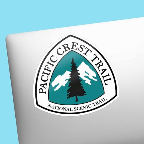 Pacific Crest Trail Sign Sticker, Sierra Nevada and Cascade Mountains Classic Vintage Trail Marker, PCT Hiking Decal in Kuwait