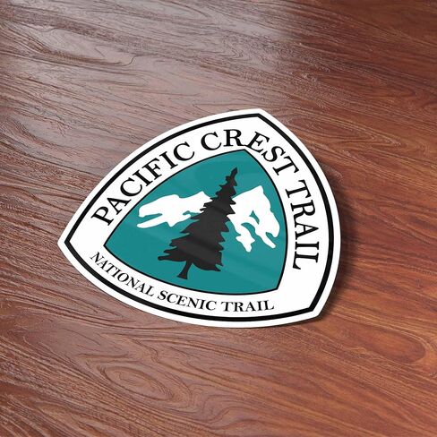Pacific Crest Trail Sign Sticker, Sierra Nevada and Cascade Mountains Classic Vintage Trail Marker, PCT Hiking Decal in Kuwait