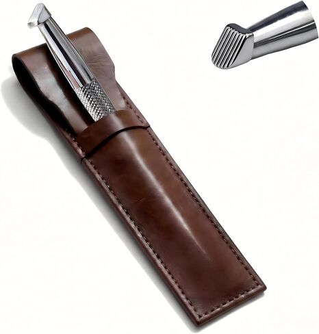 Professional Leather Beveling Tools & Stamping Stamps Set, Alloy Steel Precision Leather Craft Carving Kit with Protective Pouch (1PC Grid Texture) in Saudi Arabia