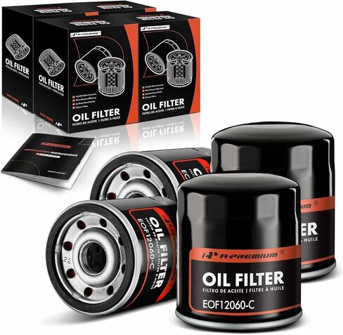 فلتر زيت A-Premium 4-PC بطول 10 كيلو ميل متوافق مع Ford Escape وChevrolet Equinox، Malibu، Cruze، Traverse، Impala، Camaro، Colorado وGMC Terrain وBuick Encore & Cadillac CTS in Kuwait