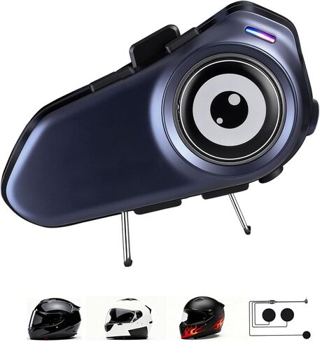Motorcycle Helmet Bluetooth Headset, 30H 1000mAh Intercom, ENC+DSP Noise Cancel 40mm Speakers, 1000m 2-Person Comm System, IPX6 Waterproof Headphones, Music+Auto Ans For Tour(Soft Mic for Full-Face) in Saudi Arabia