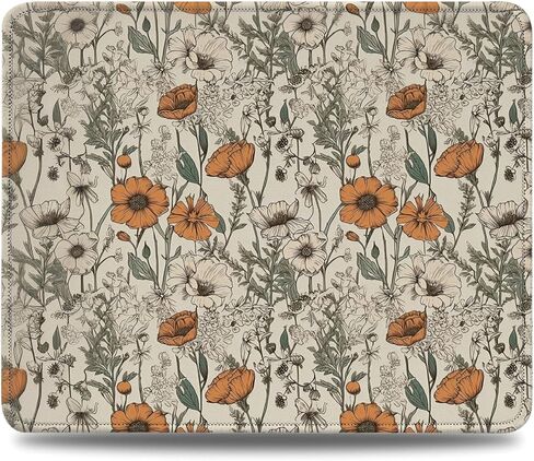 Black and White Cute Bow Mouse Pad, Trendy Girly Aesthetic Floral Mouse Pads, Non-Slip Mousepad Gift, Black Funny Mouse Mat Desk Accessories for Computer Desk Home Office, 7.9x9.5 Inches in Saudi Arabia
