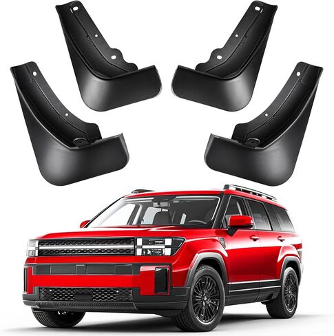 Mud Flaps for Hyundai Santa Fe 2023 2024 2025 2026,4PCS Upgraded Front Rear Splash Guards Compatible with Santa Fe MudGuards Exterior Accessories,All-Weather Mudflaps Fenders Protection No Drill in Saudi Arabia