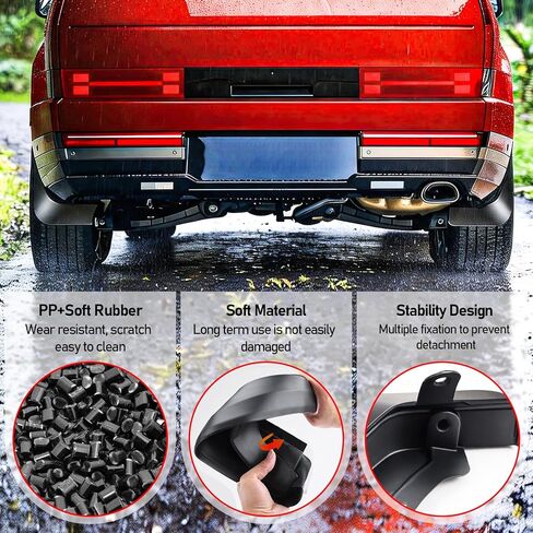 Mud Flaps for Hyundai Santa Fe 2023 2024 2025 2026,4PCS Upgraded Front Rear Splash Guards Compatible with Santa Fe MudGuards Exterior Accessories,All-Weather Mudflaps Fenders Protection No Drill in Saudi Arabia