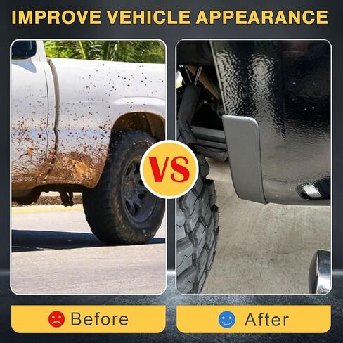 حذف رفرف الطين XUKEY لـ 2019-2025 Chevy Silverado Mudflaps حذف متوافق مع ملحقات شيفروليه سيلفرادو 1500 الأمامية والخلفية طقم استبدال Mudflap in Kuwait