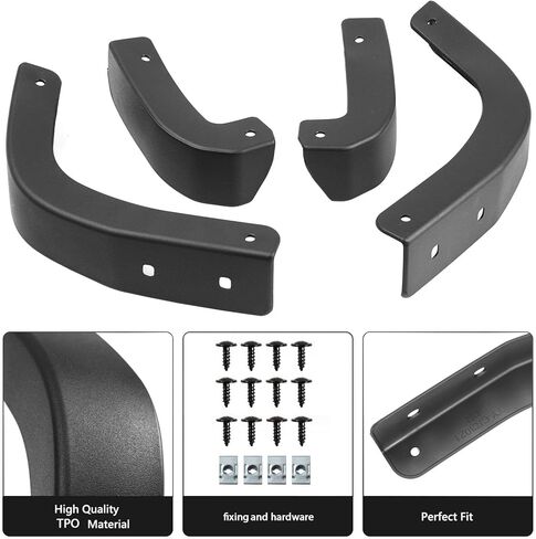 حذف رفرف الطين XUKEY لـ 2019-2025 Chevy Silverado Mudflaps حذف متوافق مع ملحقات شيفروليه سيلفرادو 1500 الأمامية والخلفية طقم استبدال Mudflap in Kuwait