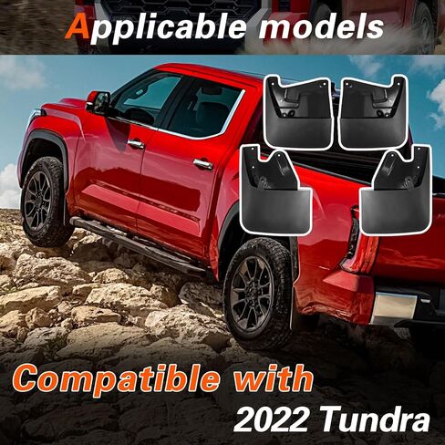 2022 Tundra Mud Flaps Compatible with 2022 2023 2024 Toyota Tundra with Hardware Kits 4pcs Splash Guards Front & Rear Side in Saudi Arabia