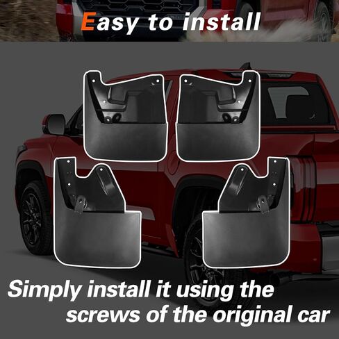2022 Tundra Mud Flaps Compatible with 2022 2023 2024 Toyota Tundra with Hardware Kits 4pcs Splash Guards Front & Rear Side in Saudi Arabia