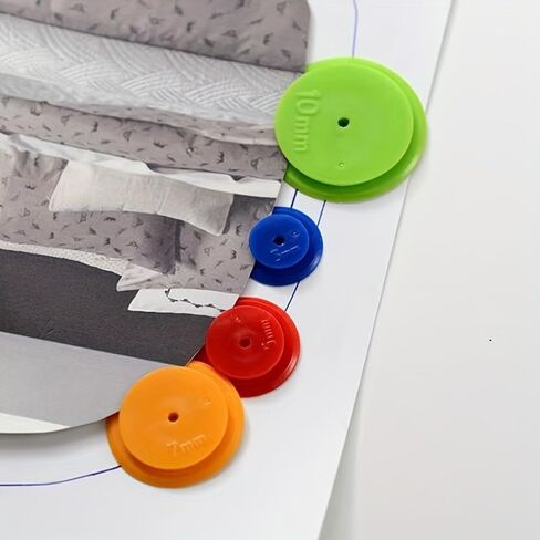 4Pcs Patchwork Tracing Wheel Sewing Tool,4 Different Sizes Patchwork Tracing Wheel Allowance Liner Guider Disc for Scrapbooking Pages Paper DIY Quilting Stitching DIY Craft Tools in Kuwait