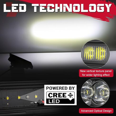 OFFROADTOWN 2PCS 60W CREE LED Flush Mount Pods - 7 بوصة شريط إضاءة للقيادة لسيارة جيب رانجلر JK JL Gladiator Tacoma Ford F-150 أضواء احتياطية عكسية in Kuwait