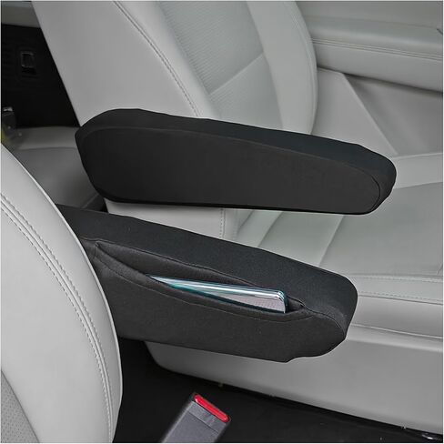 2PCS Arm Rest Cover for Car with Side Pocket,Breathable Comfortable Armrest Cover for Car for Armrest Full Protection,Universal Cars Armrests Covers Cars Interior Accessories in Saudi Arabia