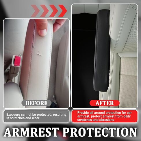 2PCS Arm Rest Cover for Car with Side Pocket,Breathable Comfortable Armrest Cover for Car for Armrest Full Protection,Universal Cars Armrests Covers Cars Interior Accessories in Saudi Arabia