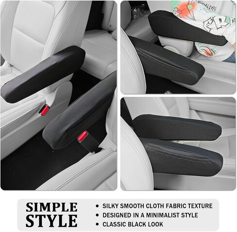 2PCS Arm Rest Cover for Car with Side Pocket,Breathable Comfortable Armrest Cover for Car for Armrest Full Protection,Universal Cars Armrests Covers Cars Interior Accessories in Saudi Arabia
