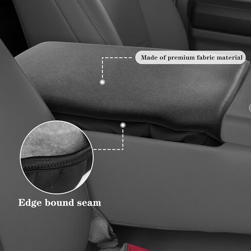 SUNJIKA Center Console Armrest Cover Replacement Compatible with Ford F-150 11th Gen 2004-2008, Leather Armrest Protector Accessories (Black) in Kuwait