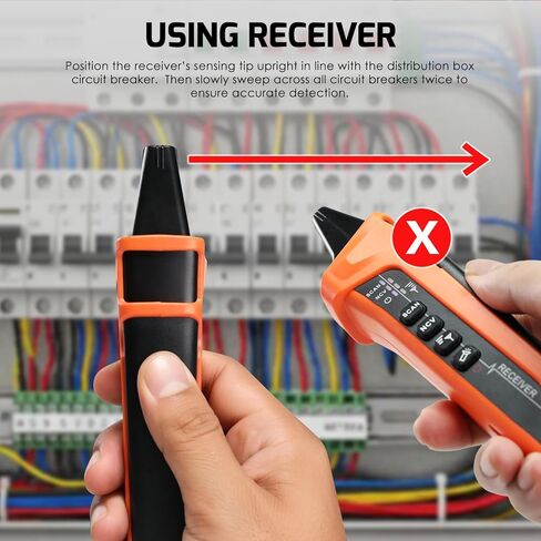 Rechargeable Circuit Breaker Finder & Electrical Circuit Tracer with GFCI Outlet Tester, NCV Voltage Detector, LCD Display, Flashlight, Audible/Visible Alerts, Carrying Case & 3 Adapters, 90-135V AC in Kuwait