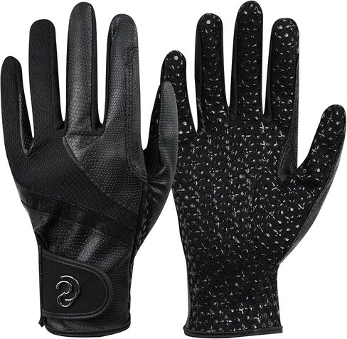 Ladies Equestrian Gloves Lightweight Convenient Carry Non-Slip Durable Horseback Riding Gloves w/Silicone Print in Saudi Arabia