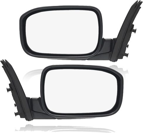 PM Auto Pair of 2 Left Driver-Right Passenger Side Power Foldaway View Mirror Black Smooth For 2003-2007 Honda Accord in Kuwait