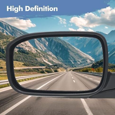 PM Auto Pair of 2 Left Driver-Right Passenger Side Power Foldaway View Mirror Black Smooth For 2003-2007 Honda Accord in Kuwait