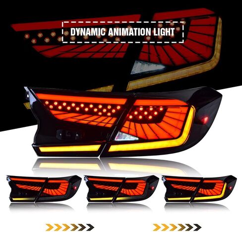 T T-ABC RGB Taillights Compatible with Honda Accord Tail Lights 2018-2022 LX Sport EX EX-L Touring 10th Gen Accessories Hybrid Rear Light V3 Clear Led Sequential Indicator New Custom Replacement (T3R) in Saudi Arabia