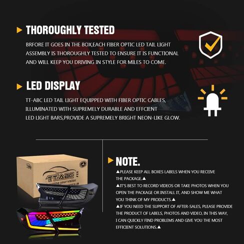 T T-ABC RGB Taillights Compatible with Honda Accord Tail Lights 2018-2022 LX Sport EX EX-L Touring 10th Gen Accessories Hybrid Rear Light V3 Clear Led Sequential Indicator New Custom Replacement (T3R) in Saudi Arabia