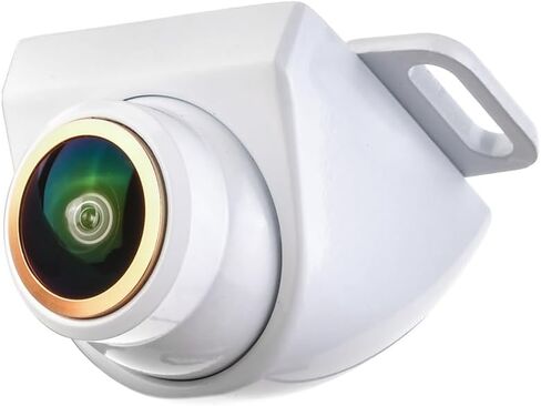 Car Backup/Front View Camera Adjustable Fisheye Lens Cam AHD 720P/CVBS & Vehicle Camera for Cars SUVs Pickups Trucks RVs 170° Wide View Angle Night Vision & White Car Rear View Camera in Saudi Arabia