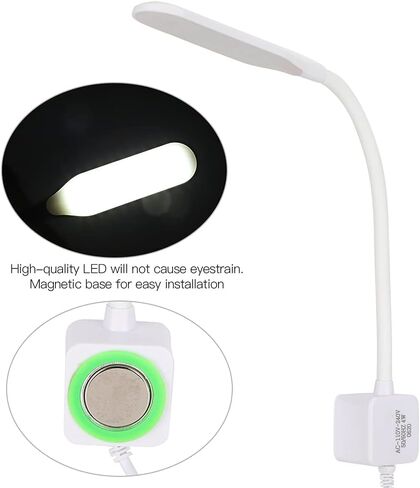 Sewing Machine LED Lamp 30 Beads, High Brightness Magnetic Base Light for Work Desk Suitable for Sewing Machine Lighting Also for Lathes Drilling Machines (White) in Kuwait