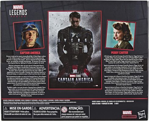 Marvel Legends Series Captain America: The First Avenger 6-Inch-Scale Movie-Inspired Captain America And Peggy Carter Collectible Action Figure 2-Pack (Amazon Exclusive) in Kuwait