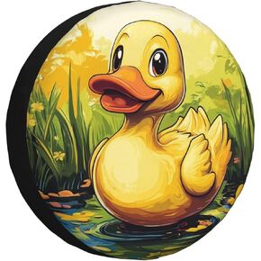 Funny Duck Spare Tire Cover Universal Wheel Protector Cute Duck Tire Covers for Truck Rv SUV Travel Trailer Camping 17 Inch in Saudi Arabia