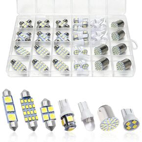 42 PCS Interior Car Lights, 6000K Super Bright Vehicle Dome Map Tail Cab Light Set, DE3175 T10 31mm 41mm 194 LED Interior Replacement Bulbs for Cars Trucks RVs Boats in Kuwait