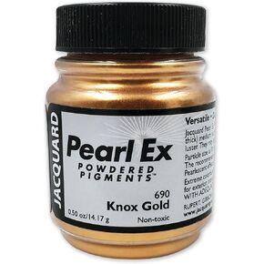 Jacquard Pearl Ex Pigment Powder 0.5 oz Knox Gold - Loose Mica Powder for Epoxy Resin, Watercolors, Calligraphy Ink & Clay - Epoxy Pigment Powder - Epoxy Resin Color in Kuwait
