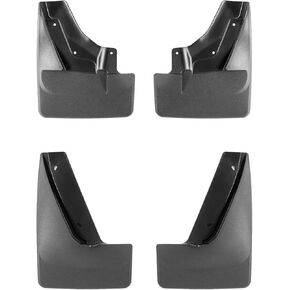 WeatherTech Custom No Drill Splash Guard MudFlaps لسيارة كاديلاك إسكاليد، إسكاليد ESV، المجموعة الأمامية والخلفية (110166-120177)، أسود in Kuwait