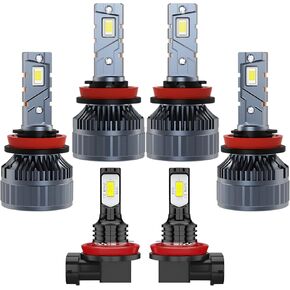 LED Bulbs Combo Compatible with Toyota Camry 2007 2008 2009 2010 2011 2012 2013 2014 2015 2016 2017, 9005 High Beam H11 Low Beam and H11 Fog Light, 6-Pack in Saudi Arabia