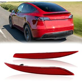 Rear Bumper Reflector Lamp Compatible for TESLA MODEL Y 2020-2024,Replacement Red Marker Lights Lens Left Driver Right Passenger Side Trim in Saudi Arabia