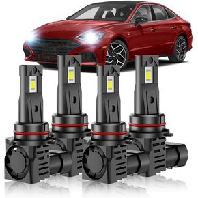 For Hyundai Sonata 2015 2016 2017 2018 2019 2020 2021 2022 Hi-Lo Beam Light Bulbs,6000K White,800% Brighter Lightness,Plug and Play,60,000+ Hours Lifespan(Pack of 4) in Saudi Arabia