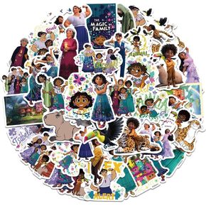 50pcs Encanto Stickers Pack,Cool Waterproof Vinyl Movie Decal for Teen Adult Boy Laptop, Travel Case, Phone, Bike, Water Bottle, Guitar, Computer, Skateboard Kids, Toddlers in Saudi Arabia