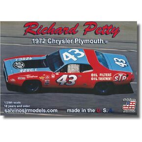 Salvinos Jr Models 1/25 1972 Plymouth Road Runner 43 Richard Petey Plastic Model SJMRPCP1972D in Saudi Arabia