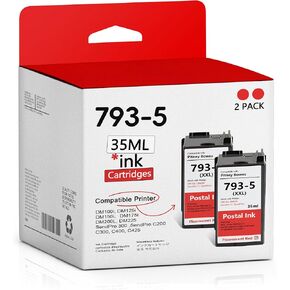 2 Pack 793-5 Ink Cartridge High Capacity Replacement for Pitney Bowes 793-5 Red Ink Work with DM100, DM200 and SendPro C and SendPro+ Postage Meter, 35ml in Saudi Arabia