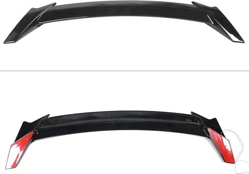 FREEMOTOR802 Rear Trunk Spoiler Fits 2016-2021 Honda Civic Sedan, Long LED Style Matte Black ABS Racing Deck Lid Spoiler Rear Trunk Tail Lip Wing in Kuwait