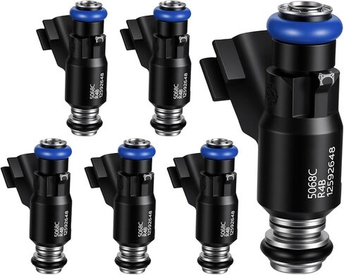 2006-2010 6Pcs Fuel Injectors Compatible for Chevrolet Malibu Impala Uplander Monte Carlo for Pontiac Montana G6 for Buick Terraza Lucerne for Saturn Relay Aura Vue 3.5L 3.9L V6 Replace 12592648 FJ705 in Saudi Arabia