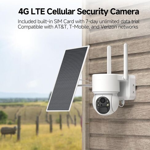 SEHMUA Camera for Home Security Outside, 2K Security Camera Wireless Outdoor, APP Controls, Color Night Vision, PIR Human Detection in Kuwait