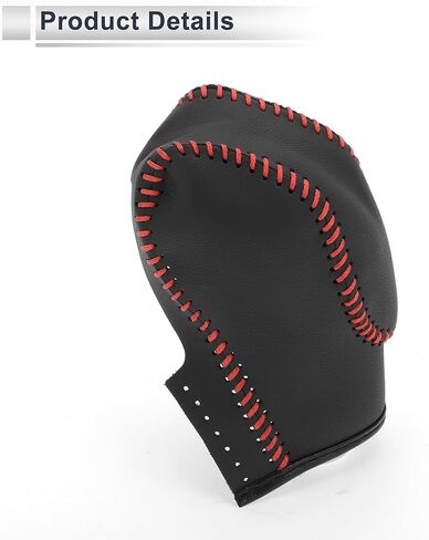 Gear Shift Knob Cover for Ford Fusion 2013-2016 Anti-Slip Stick Shifting Handle Protector Faux Leather 1 Pc Black Red in Kuwait