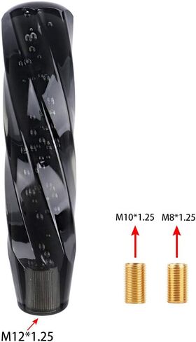 JDM 20CM Crystal Black Bubble Shift Knob Manual Racing Gear Shifter M8 M10 M12 in Saudi Arabia