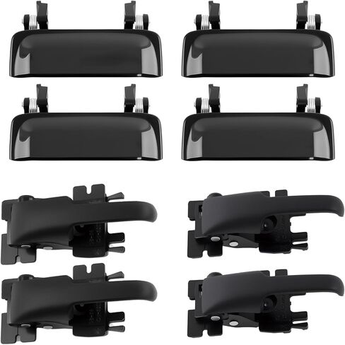 Gledewen Exterior and Interior Door Handle Front Rear Driver Passenger Side, Compatible with 1998-2005 Ford Explorer Sport Trac Mercury Mountaineer, Replaces# 77156 79102, Set of 8 pcs in Kuwait