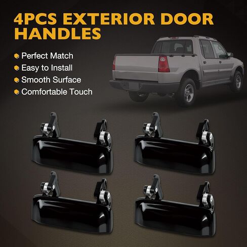 Gledewen Exterior and Interior Door Handle Front Rear Driver Passenger Side, Compatible with 1998-2005 Ford Explorer Sport Trac Mercury Mountaineer, Replaces# 77156 79102, Set of 8 pcs in Kuwait