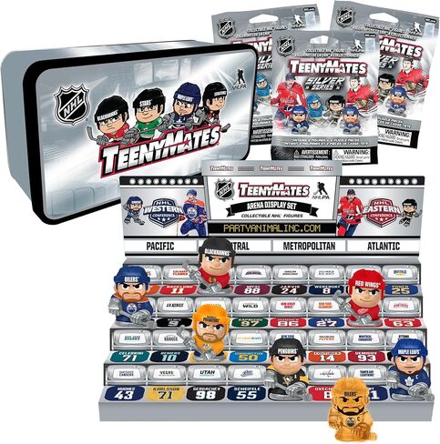 مجموعة Party Animal 2026 NHL 12 شخصية TeenyMates، ألوان الفريق، مقاس واحد (Teenymate NHL Series 12-2026 4 Blind Pack Lot) in Kuwait