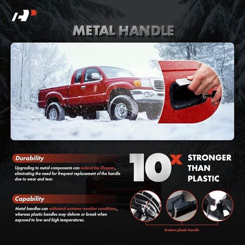 مقابض أبواب خارجية معدنية مطورة من A-Premium متوافقة مع Ford F-150 F150 2004-2014، غطاء أسود محكم مع رافعة من الكروم، مجموعة مكونة من قطعتين، السائق الأمامي وجانب الراكب in Kuwait